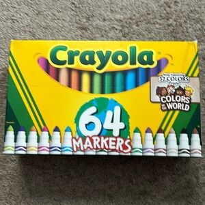 NEW: Crayola 64 Markers Featuring 32 Colors from Colors of the World